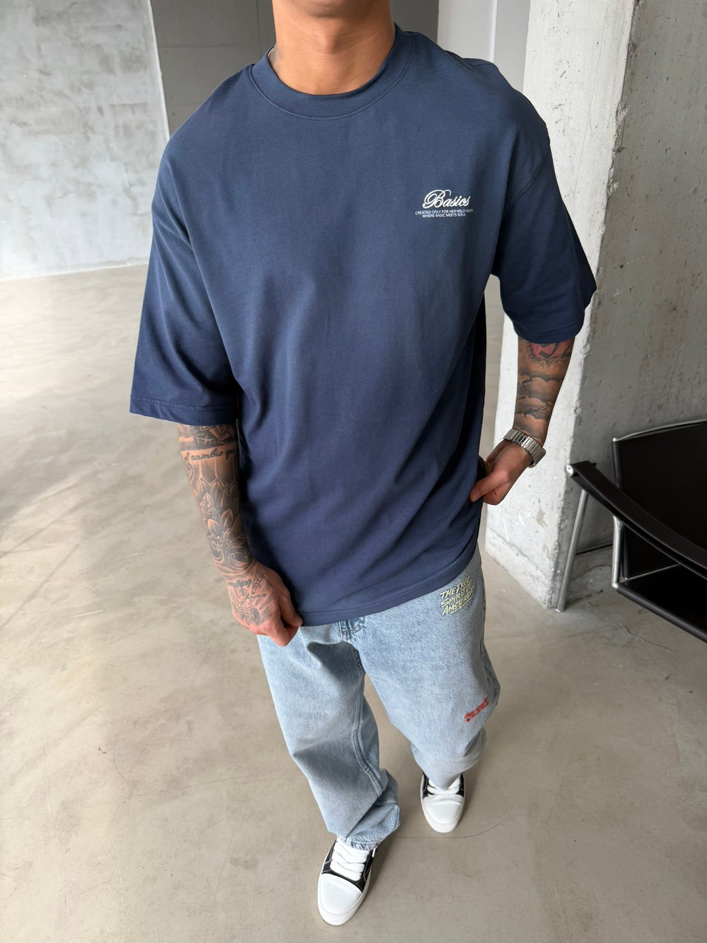 Barier Basic Speryli Premium T-Shirt - Lacivert