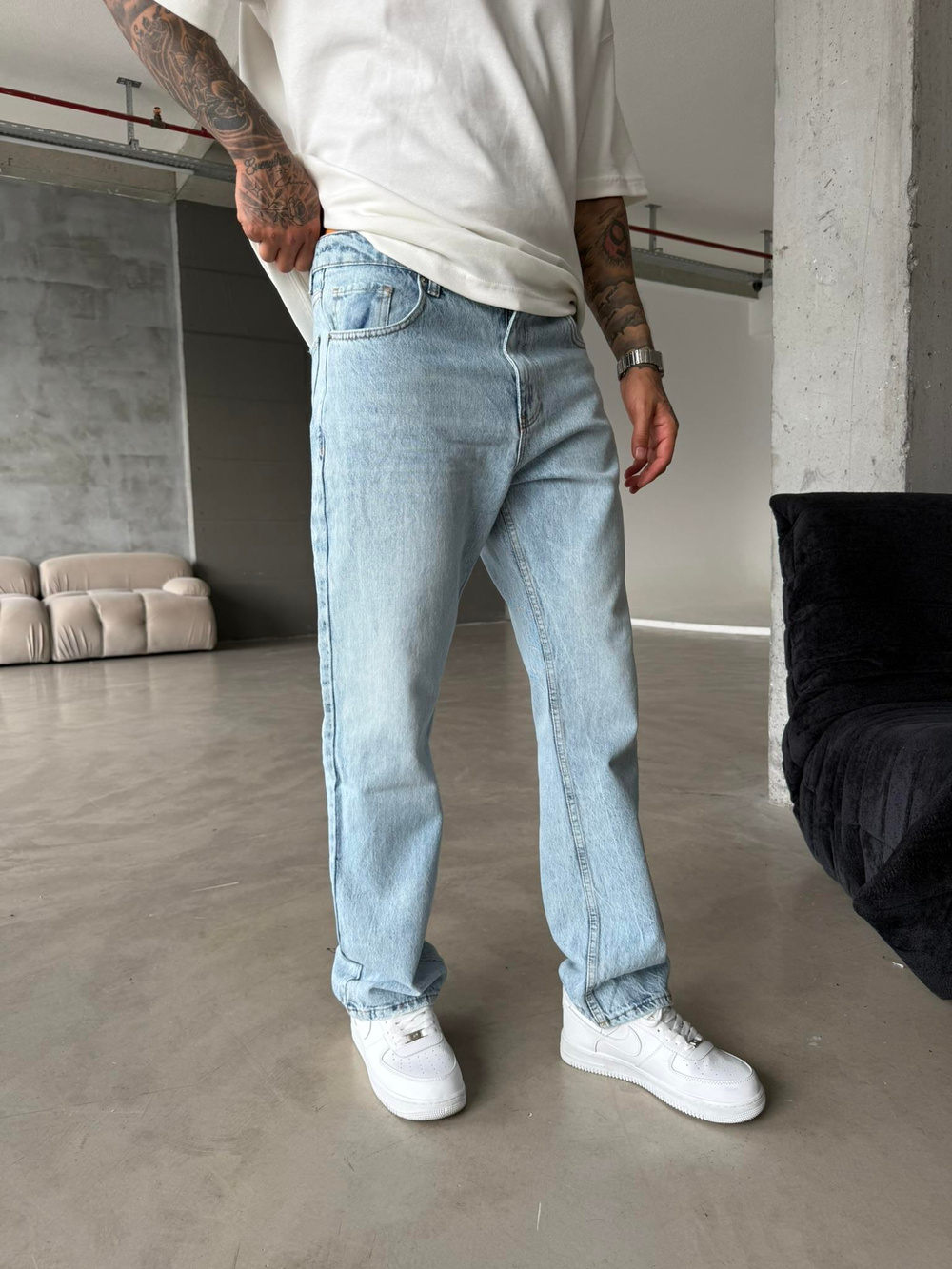 Basic Baggy Pantolon - Acık Mavi