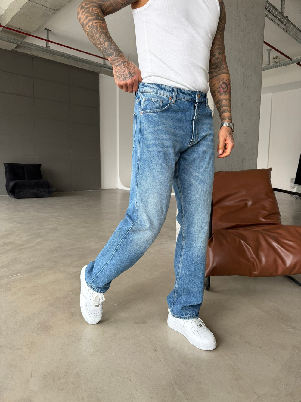 Basic Baggy Pantolon - Lacivert