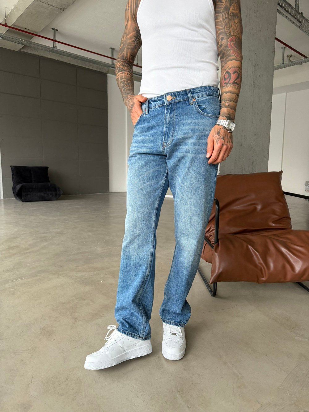 Basic Baggy Pantolon - Lacivert