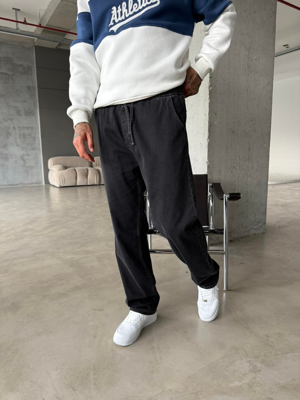 Basic Baggy Pantolon - Siyah