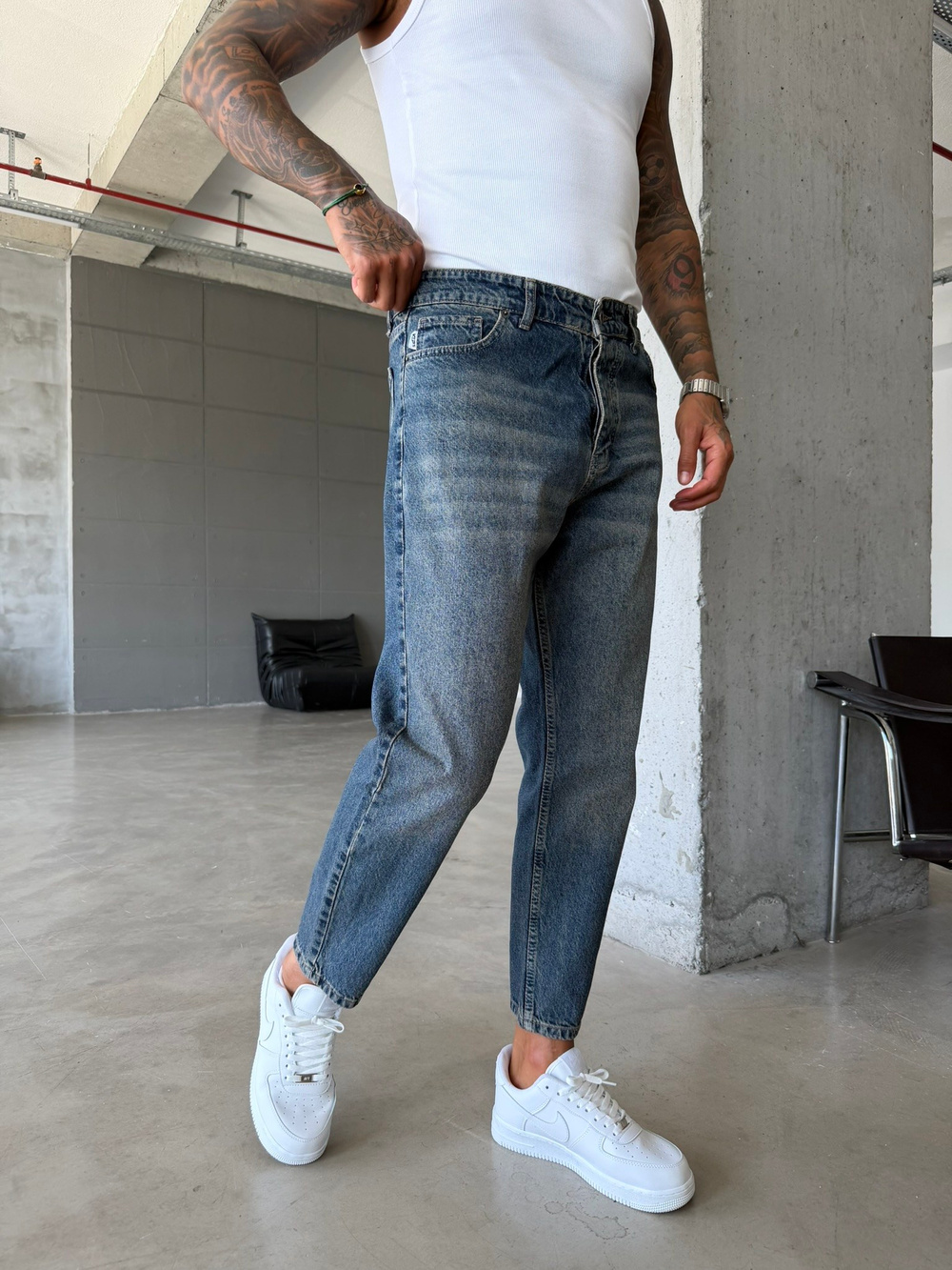 Basic Boyfriend Pantolon - İndigo Mavi