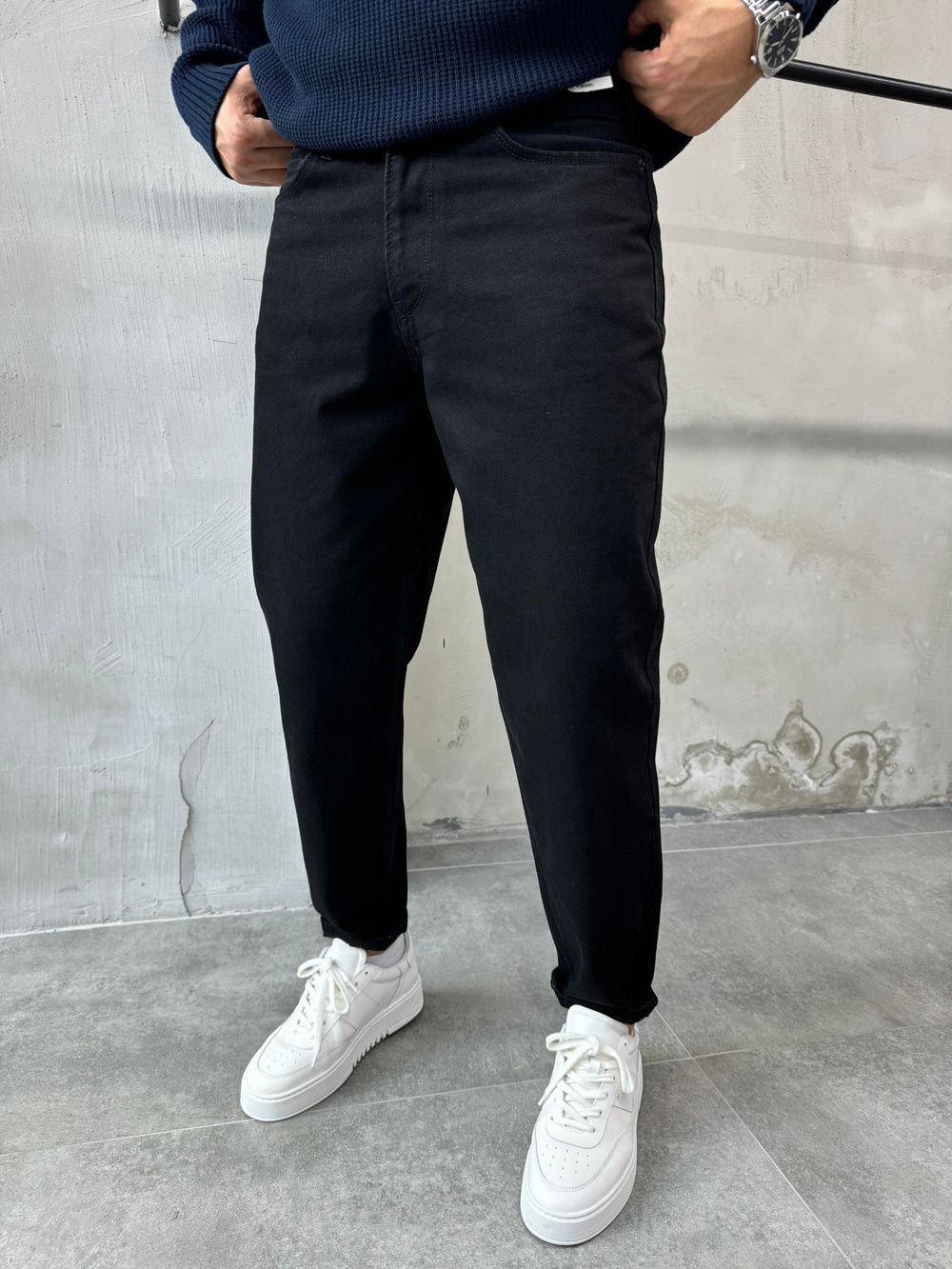 Basic Boyfriend Pantolon - Siyah