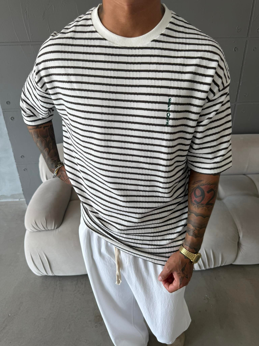 Basic Epıoue Nakışlı T-Shirt - Kahve