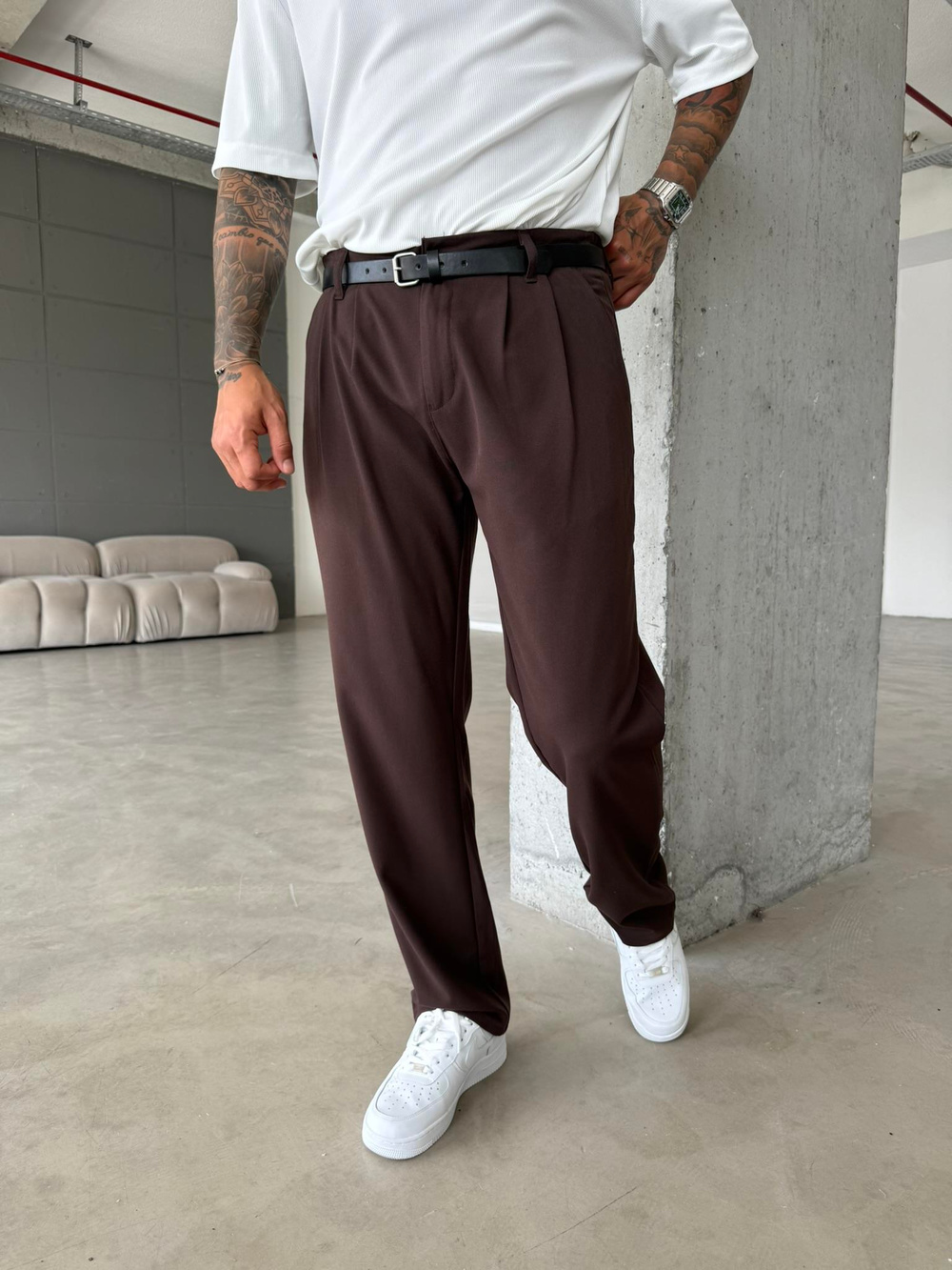 Basic İnce  Deri Kemer -Siyah