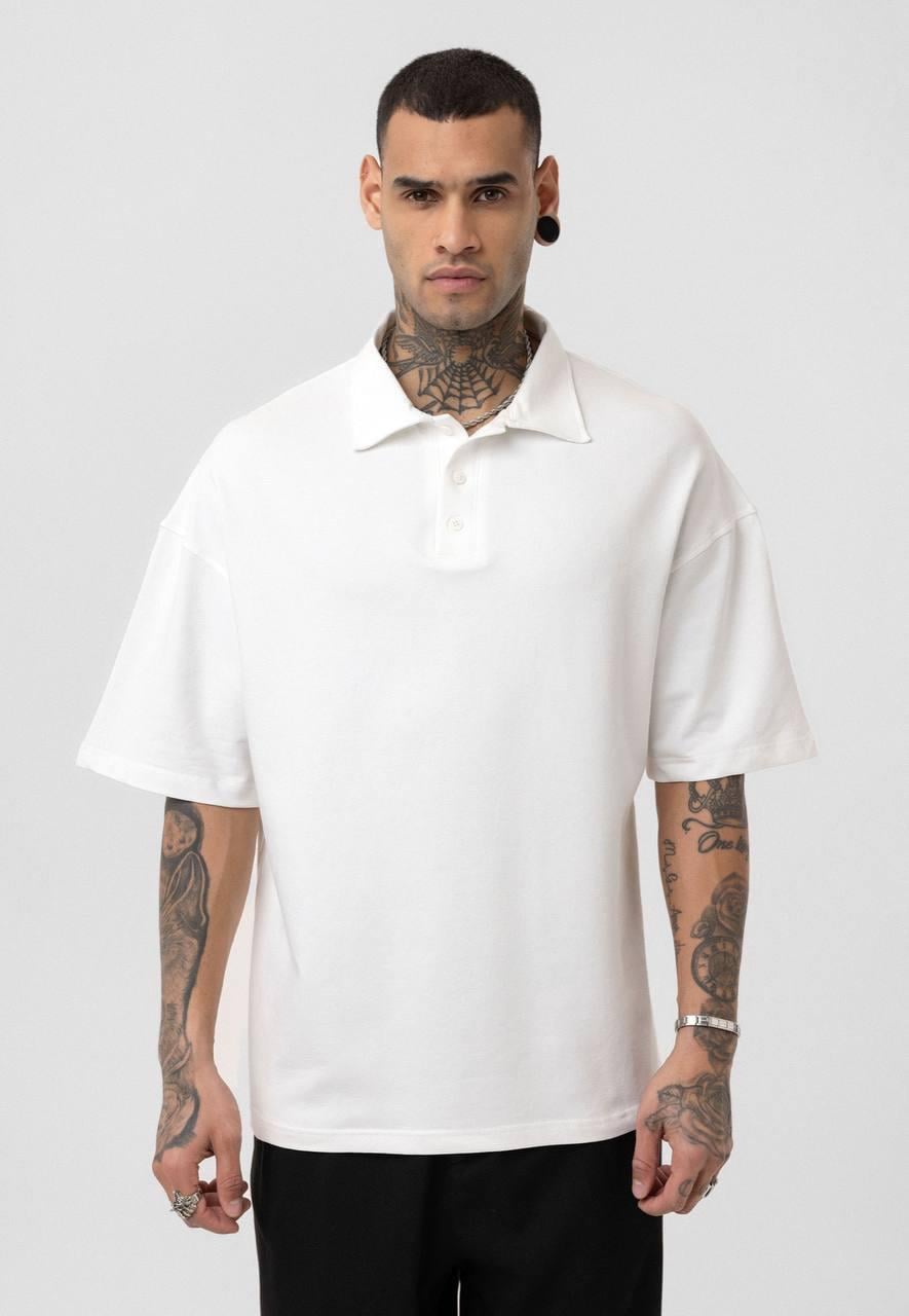 Basic Polo Yaka T-Shirt-Beyaz