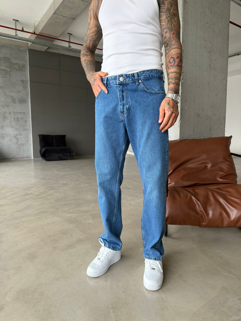 Basic Premium Auro Baggy Fit Pantolon - K. Mavi