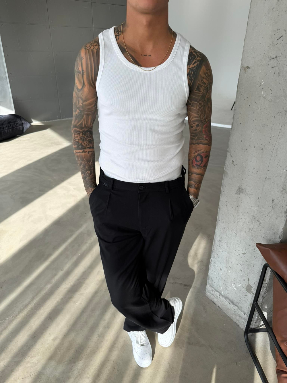 Basic Premium fitilli Atlet - Beyaz