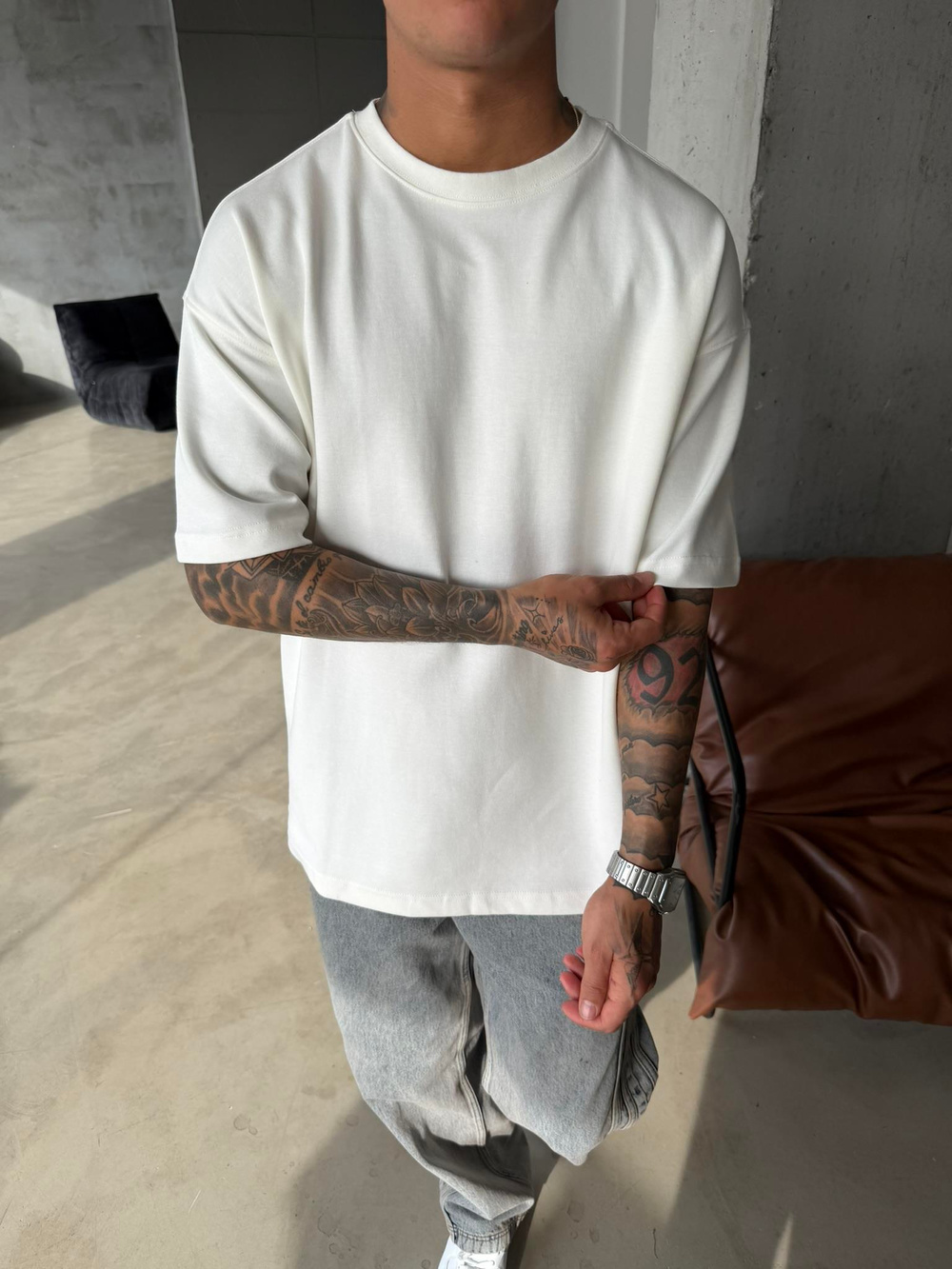 Basic Premium Oversize T-Shirt - Beyaz