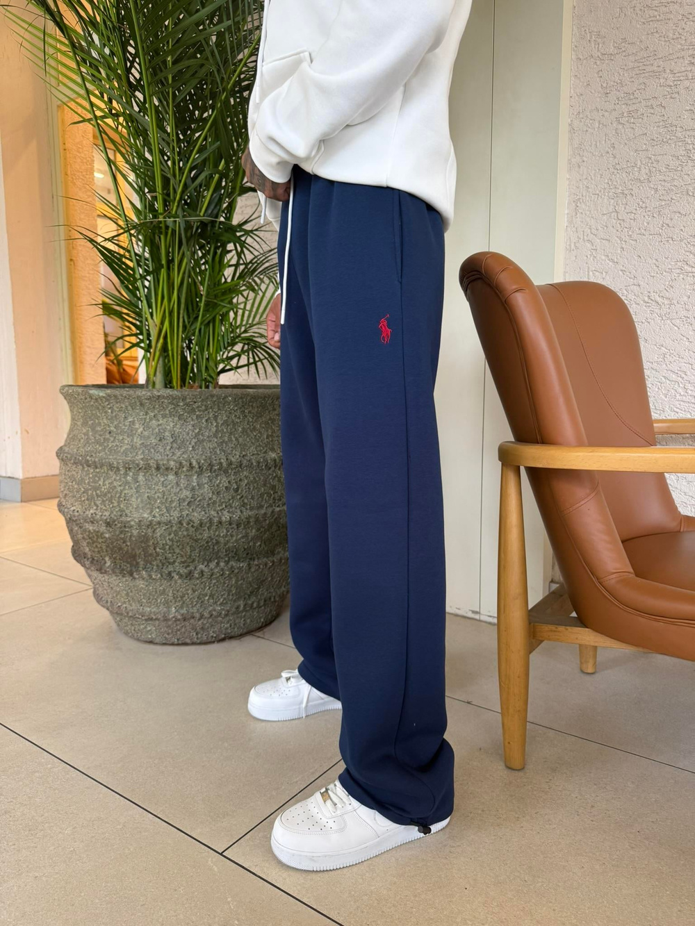 Basic Wide Baggy Eşofman - İndigo