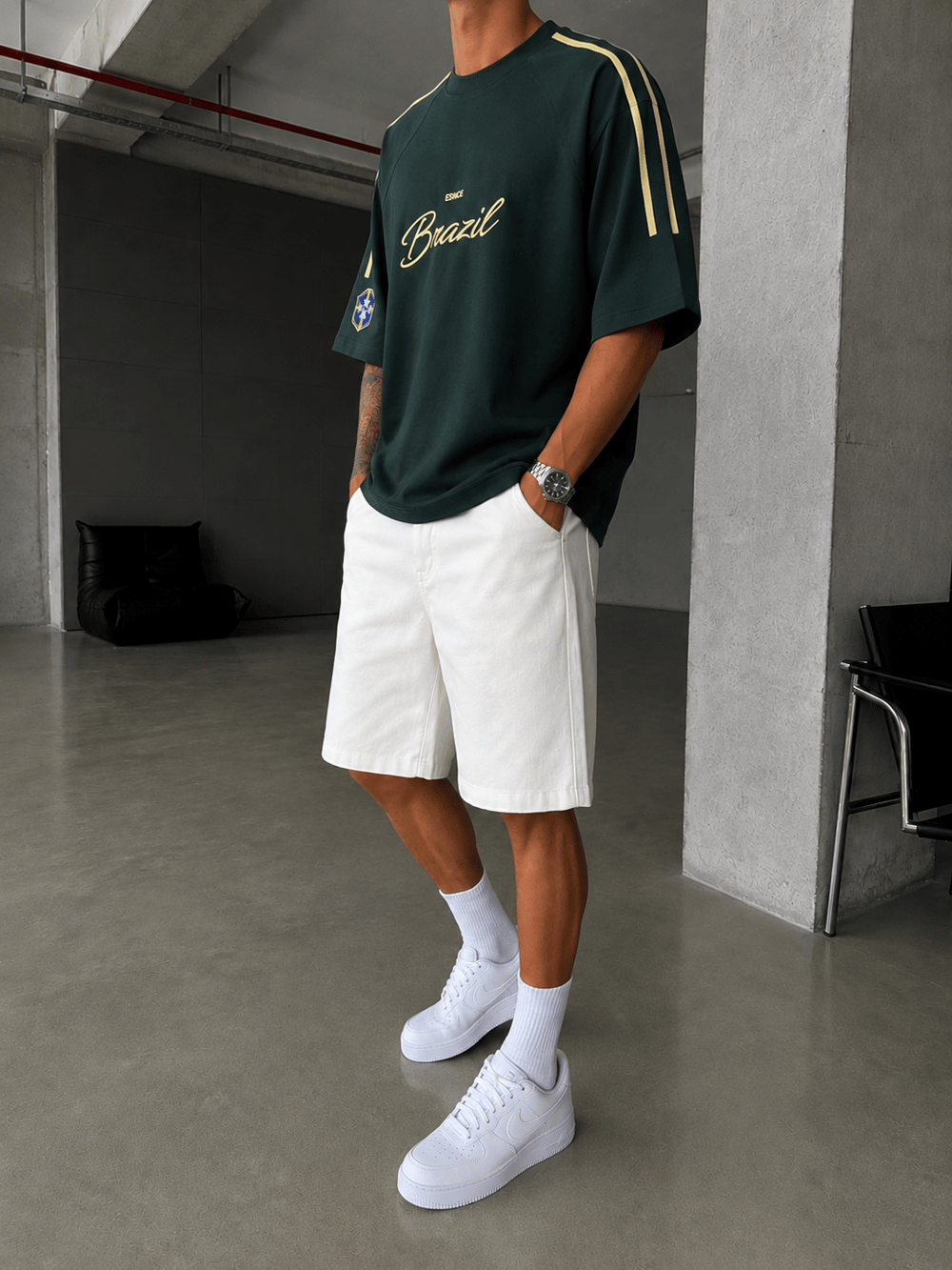 Brazil Script Oversize T-Shirt 
