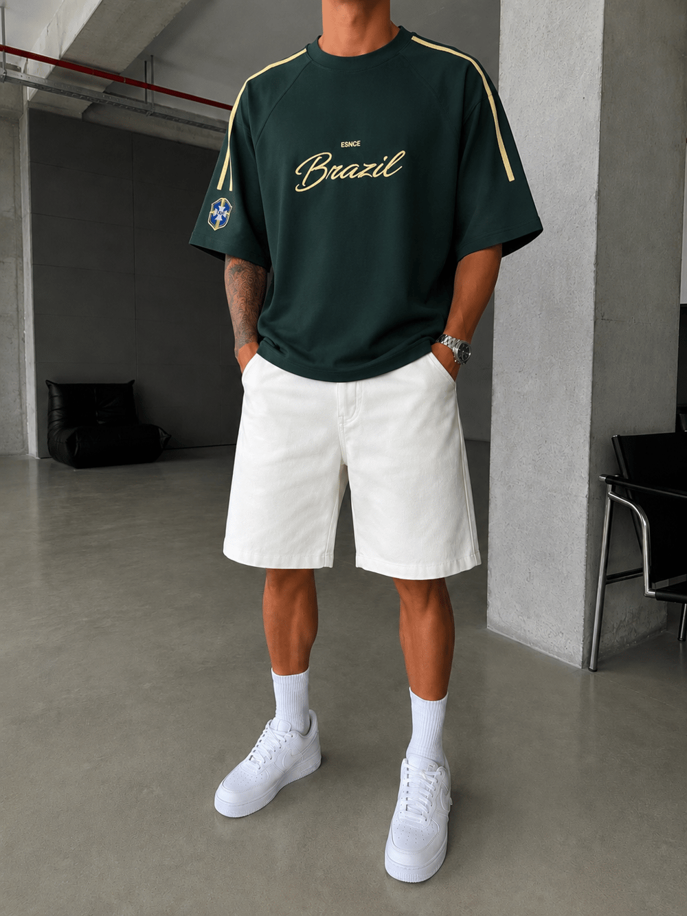 Brazil Script Oversize T-Shirt 