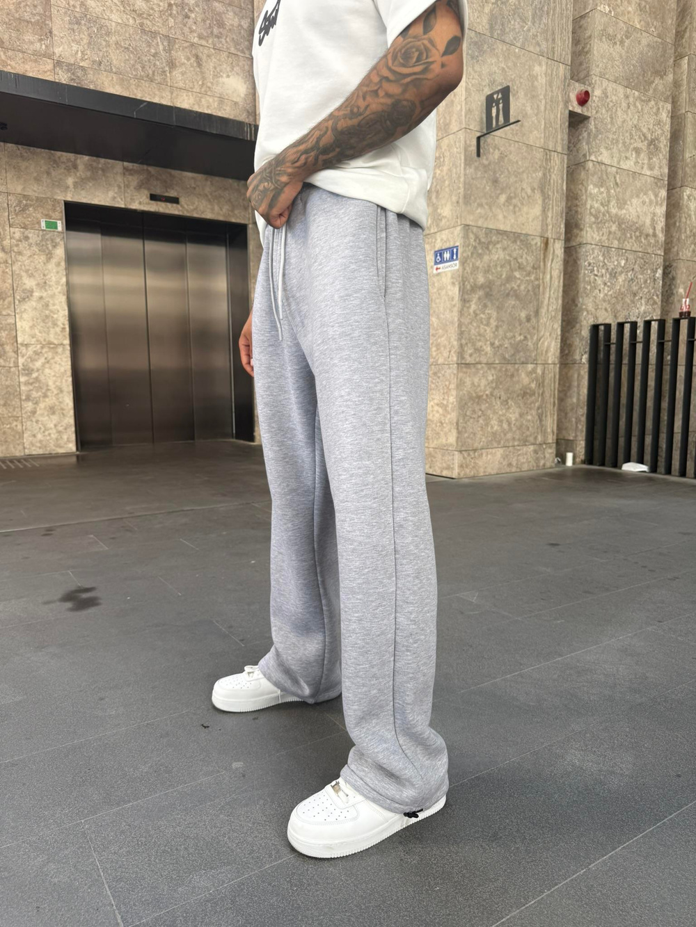 Erkek Basic Baggy Eşofman - Gri