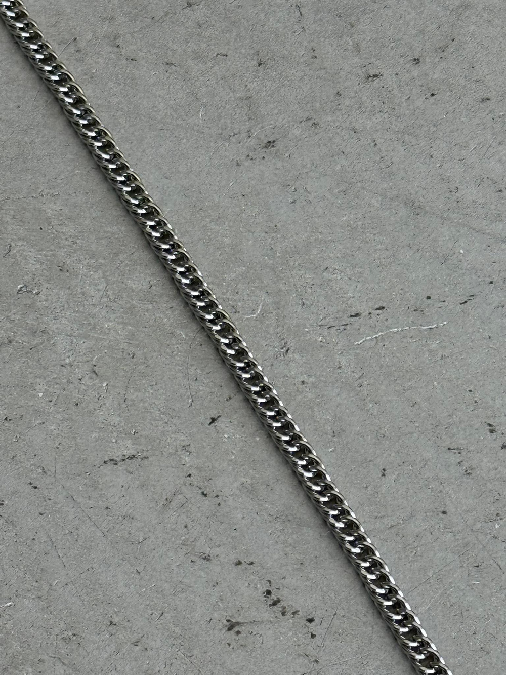 Erkek Double Cuban Zincir Bileklik - Gümüş