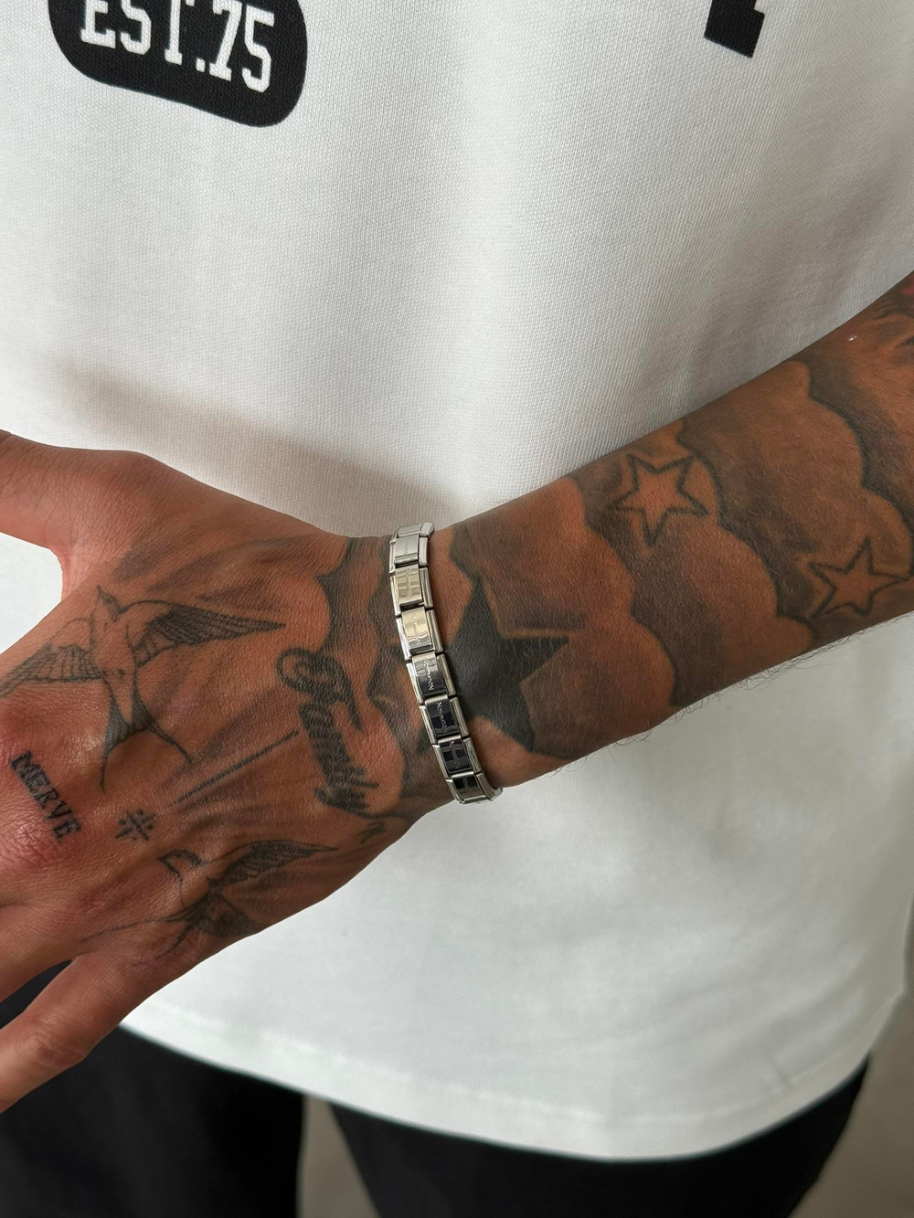 Erkek Esnek Metal Bileklik - Gümüş