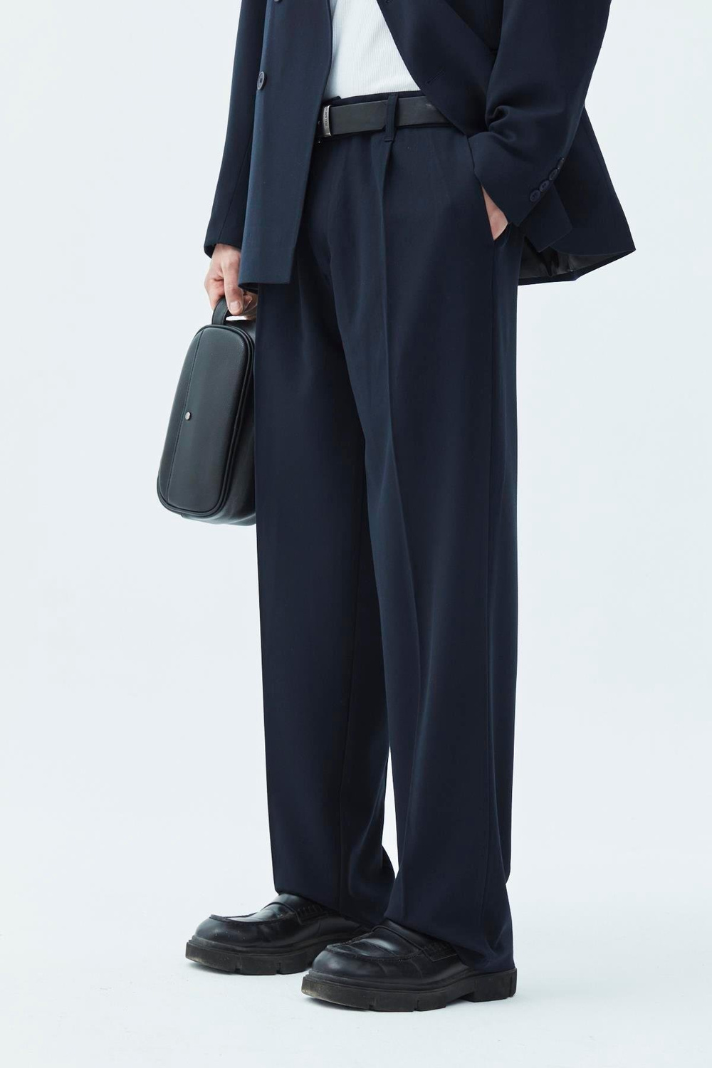 Erkek Kruvaze Düğmeli Takım Elbise - Lacivert