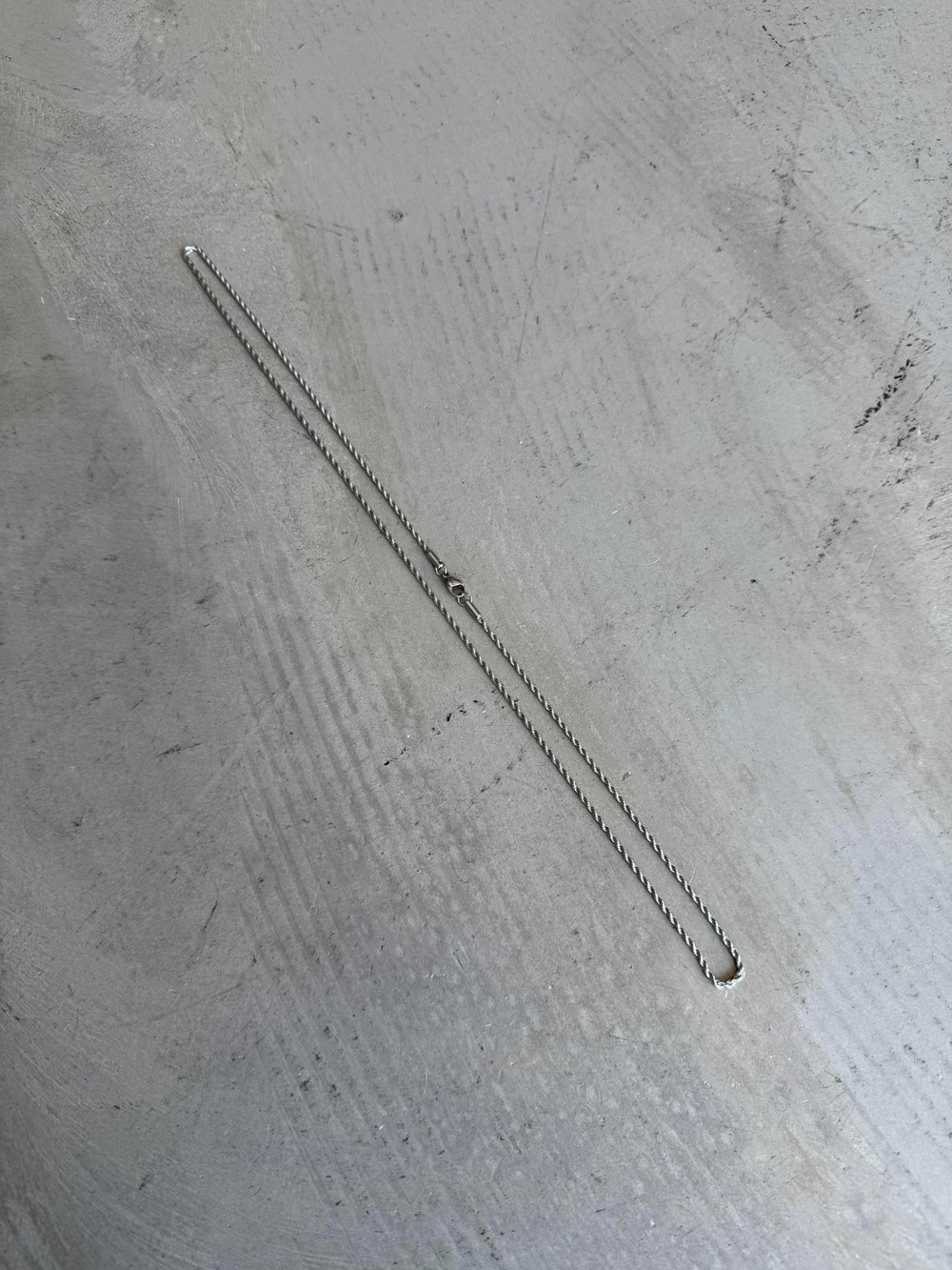 Erkek Minimal Box Zincir Kolye - Gümüş