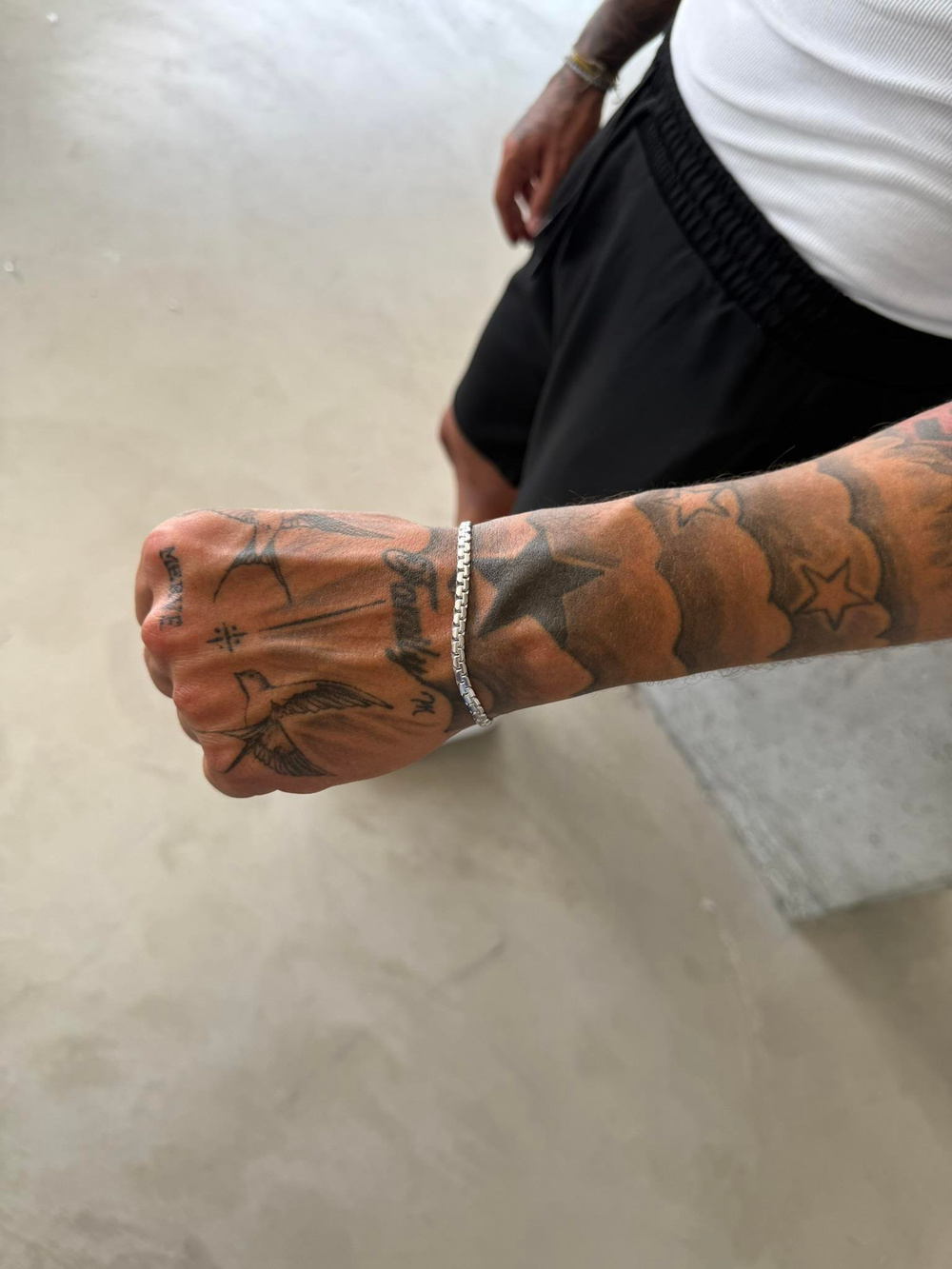 Erkek Minimal Düz Çelik Bileklik - Gümüş