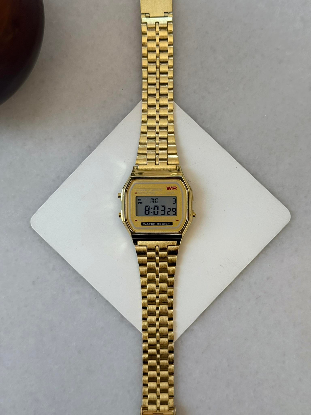 Erkek Retro Dijital Erkek Kol Saati - Gold