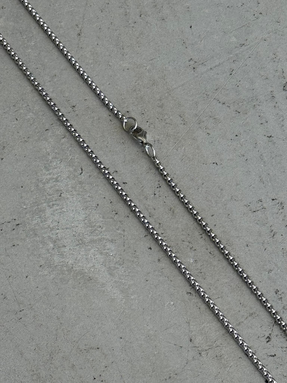 Erkek Slim Cuban Zincir Kolye - Gümüş