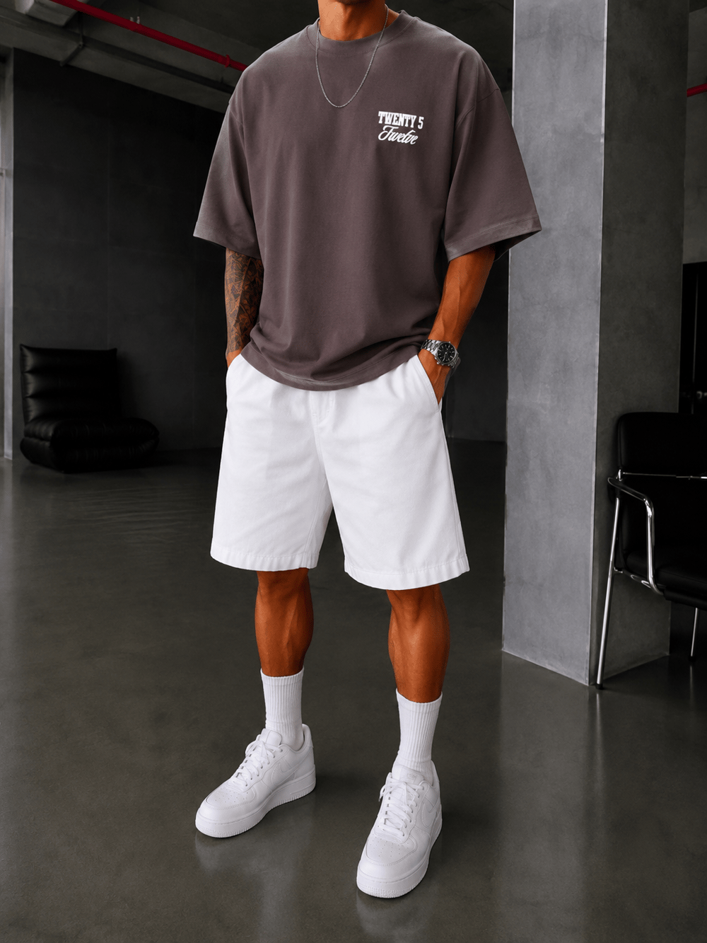 Everything  Spreyli Oversize T-Shirt  - Kahve
