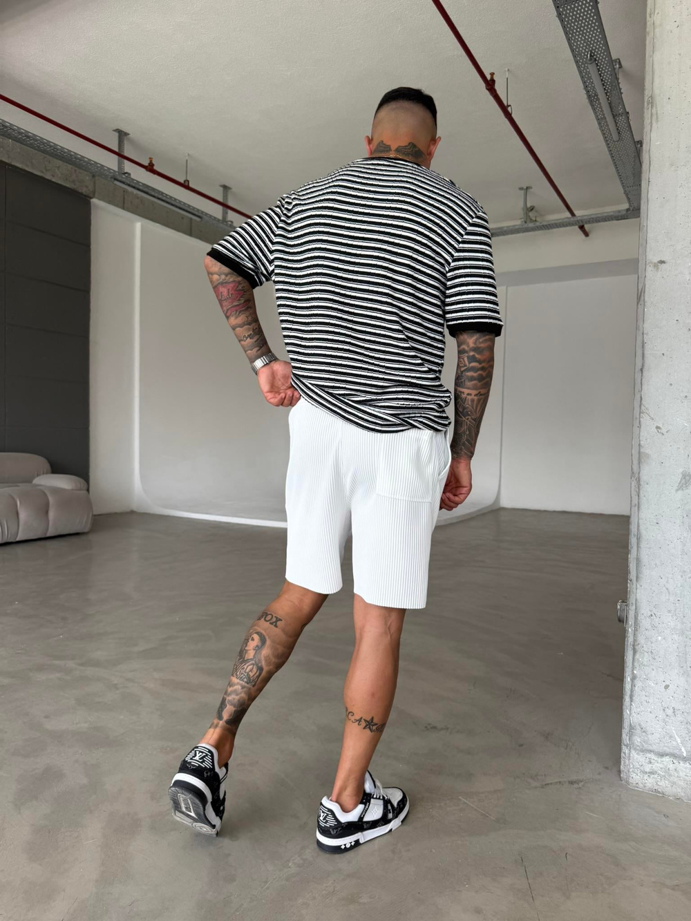 Fitilli Premium Basic Şort - Beyaz