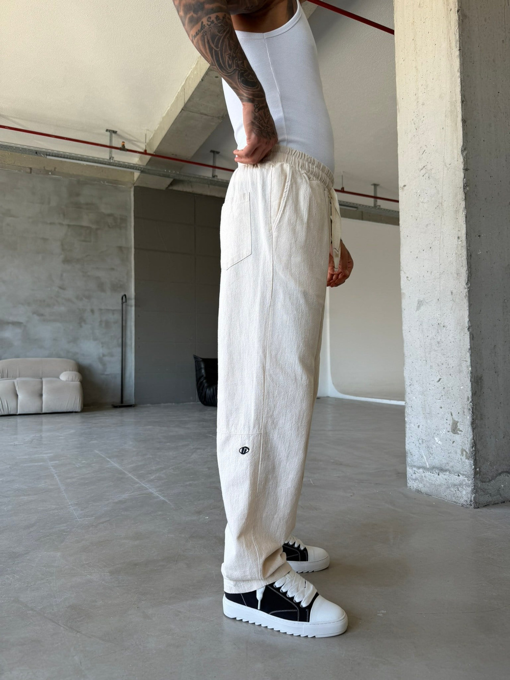 G Nakışlı Premium Pantolon - Bej