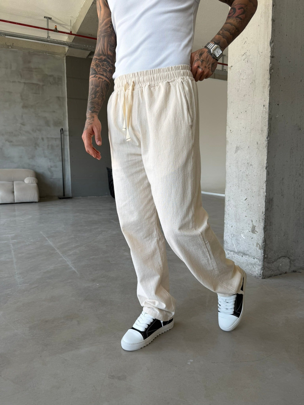 G Nakışlı Premium Pantolon - Bej
