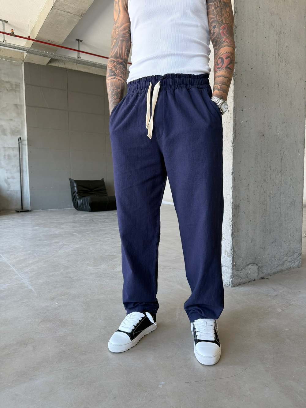 G Nakışlı Premium Pantolon - Lacivert