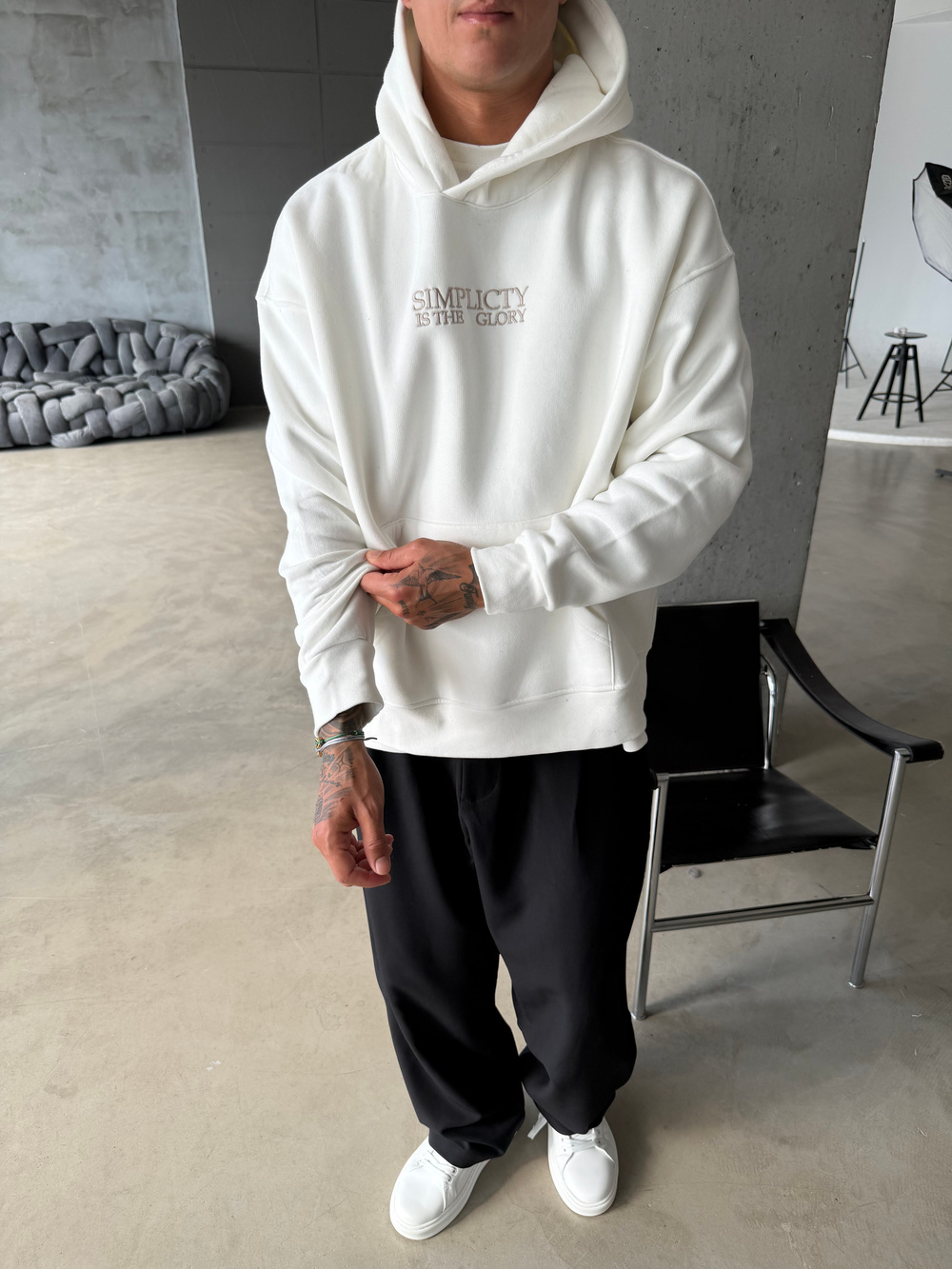 Glory Serpent Sırt Baskılı Oversize Hoodie