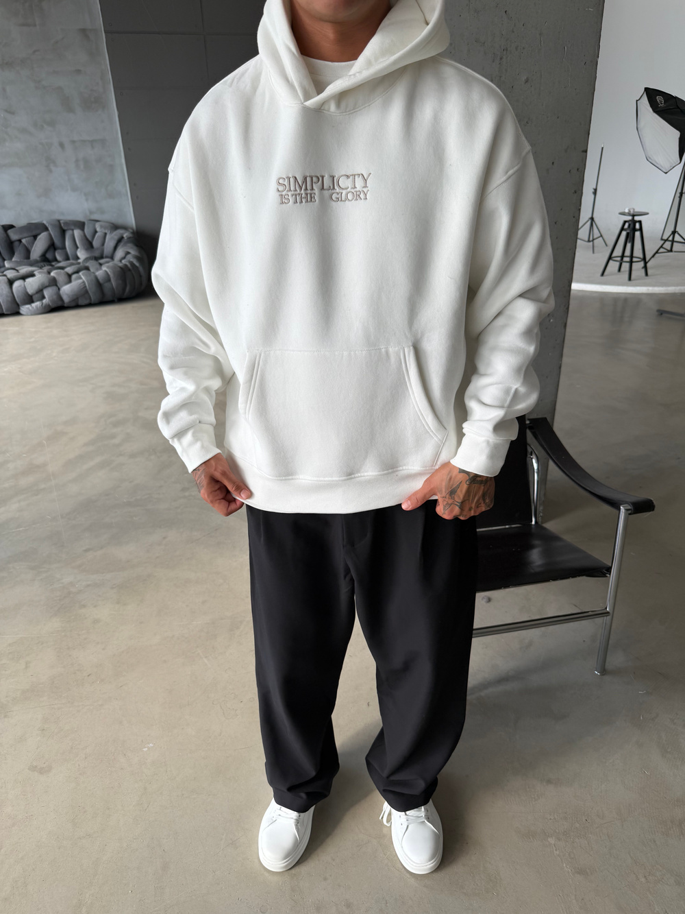 Glory Serpent Sırt Baskılı Oversize Hoodie