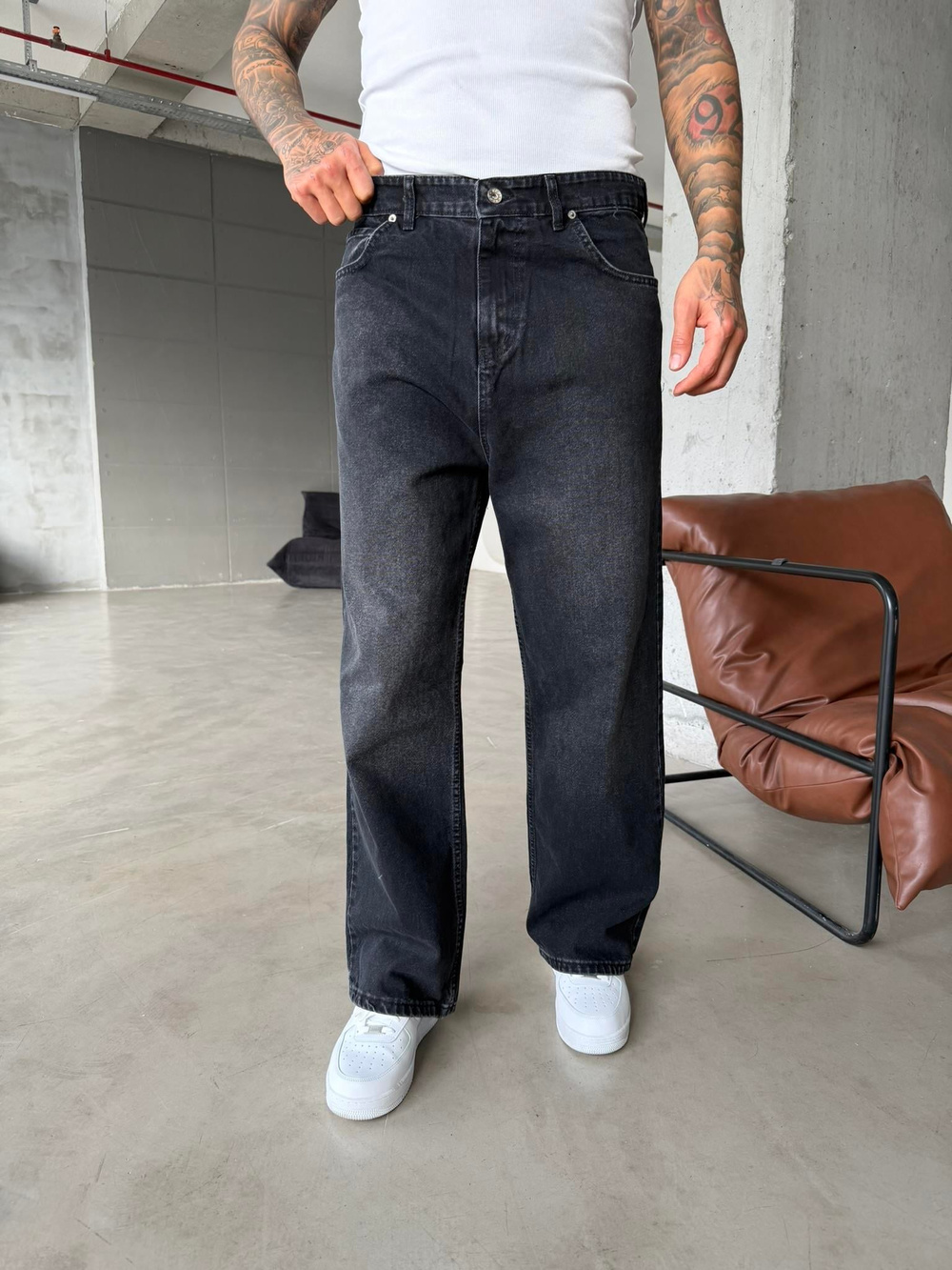 Gold Line Baggy Pantolon - Antrasit