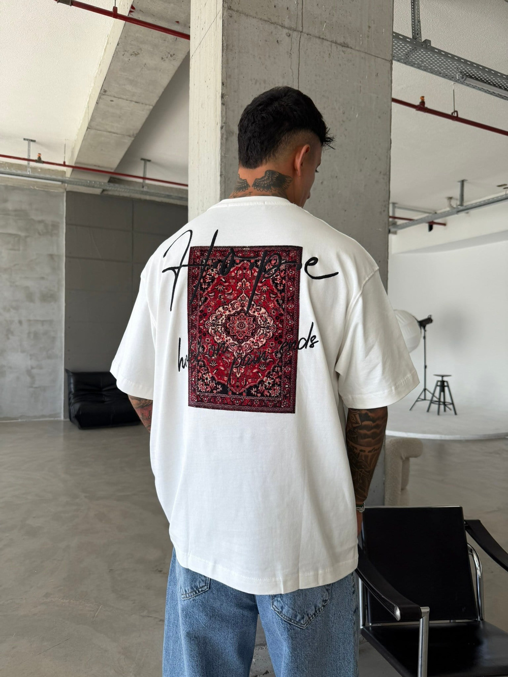 Hope Nakışlı Premium T-Shirt - Beyaz