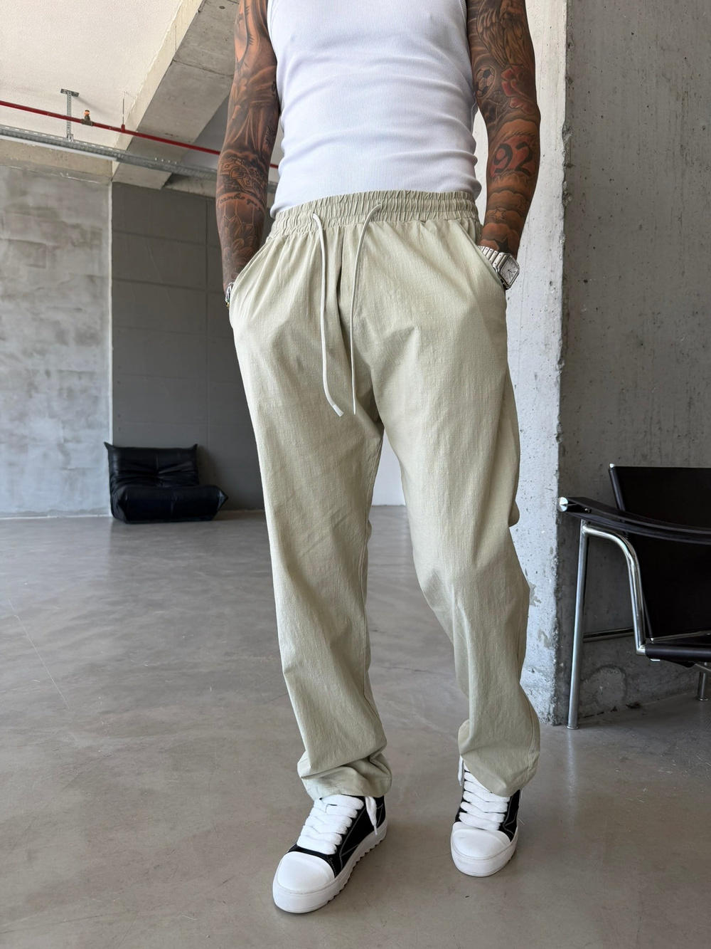 Keten Basic Pantolon - Haki