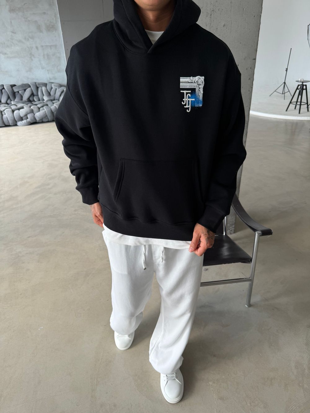 Loyalty Table Sırt Baskılı Oversize Hoodie