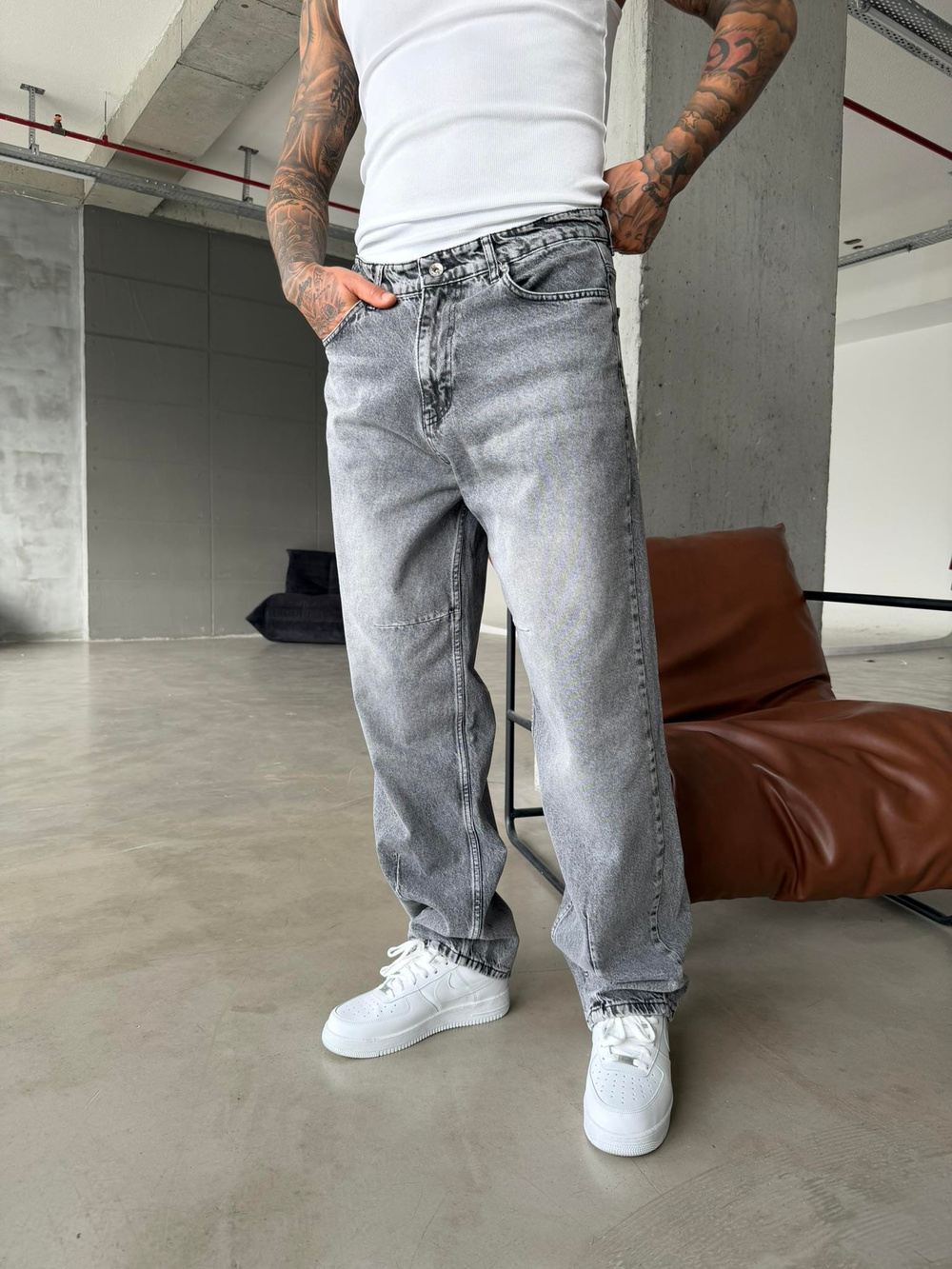 Majestic Baggy Pantolon - Gri