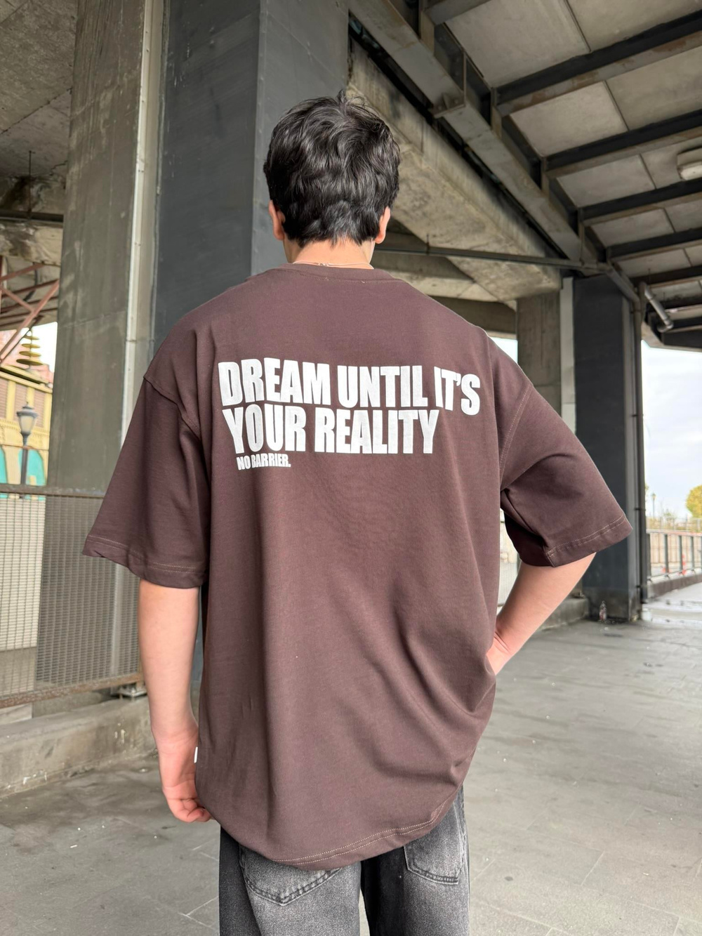 No Barier Oversize T-Shirt - Kahve