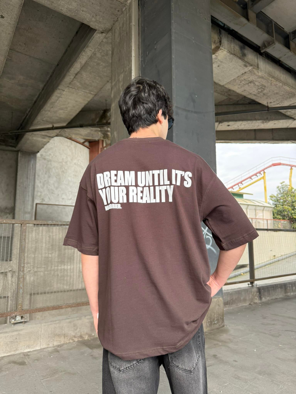 No Barier Oversize T-Shirt - Kahve