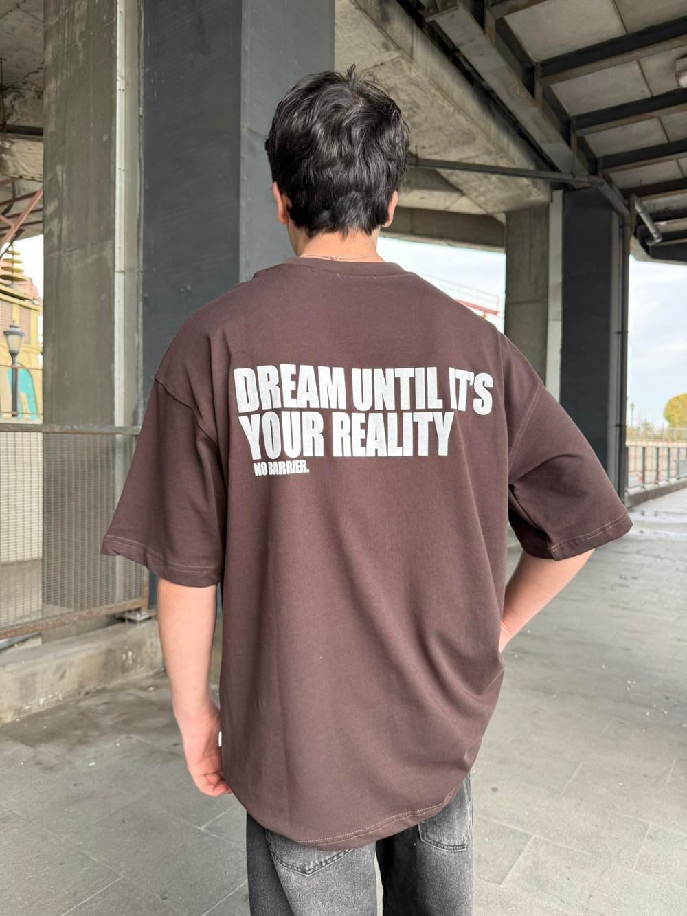 No Barier Oversize T-Shirt - Kahve