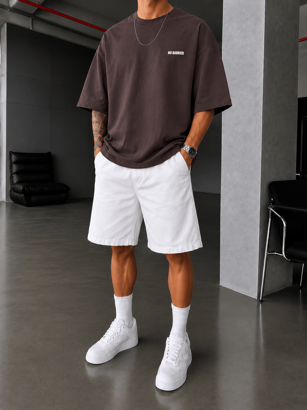 No Barier Oversize T-Shirt - Kahve
