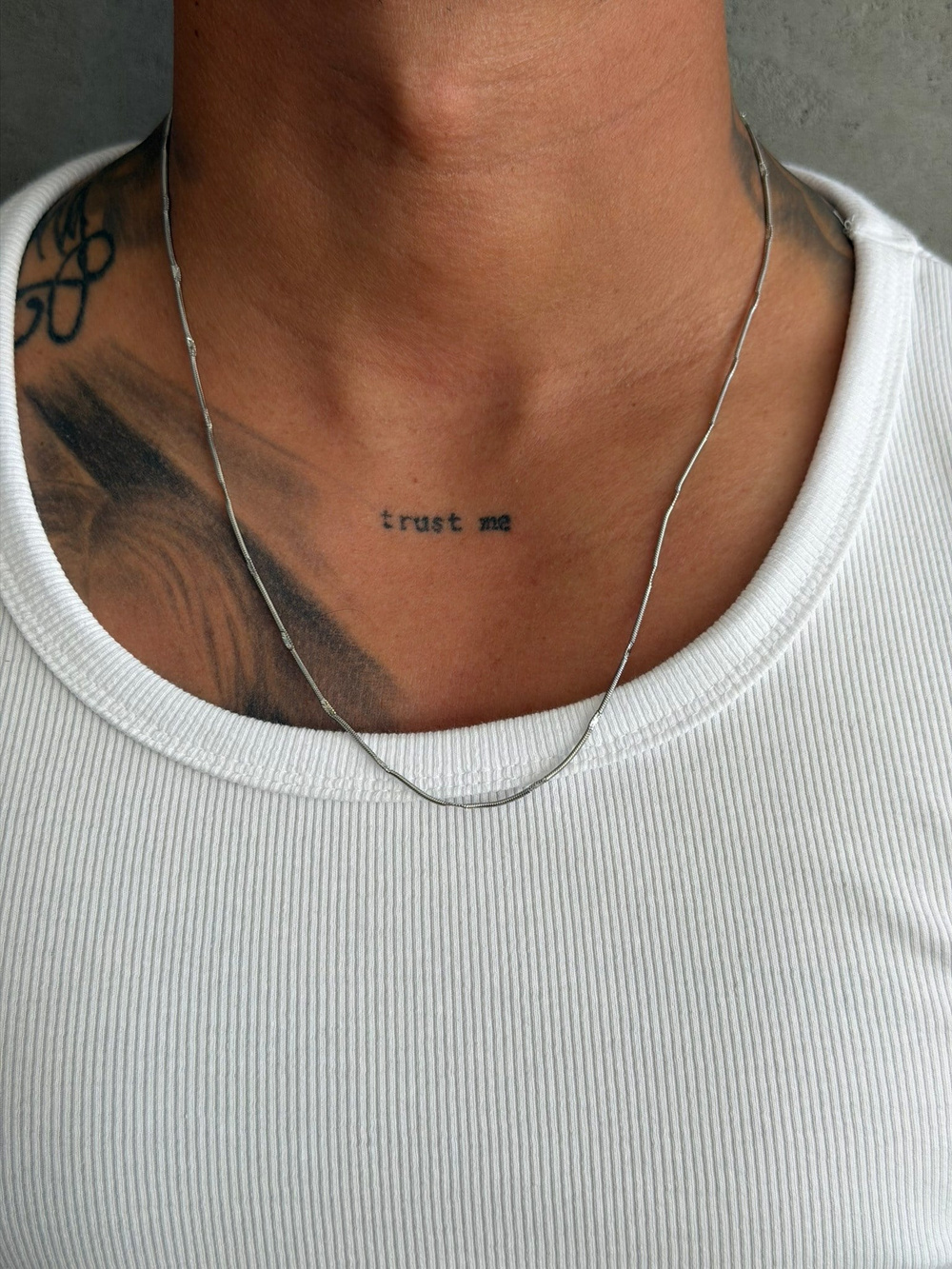 NO362 Slim Steel Snake Necklace