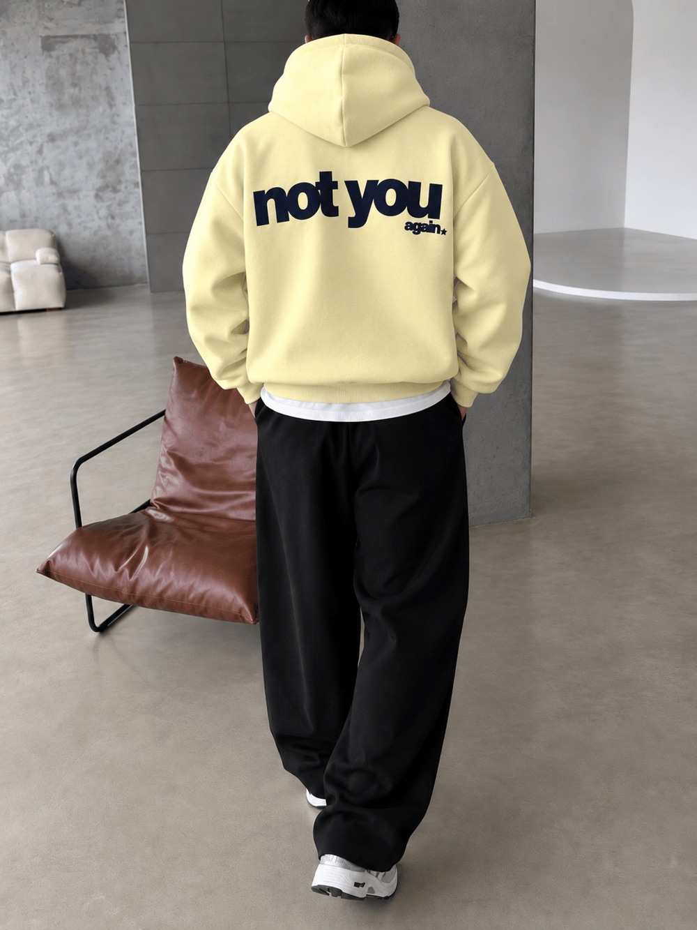Not You Baskılı Premium Hoddie