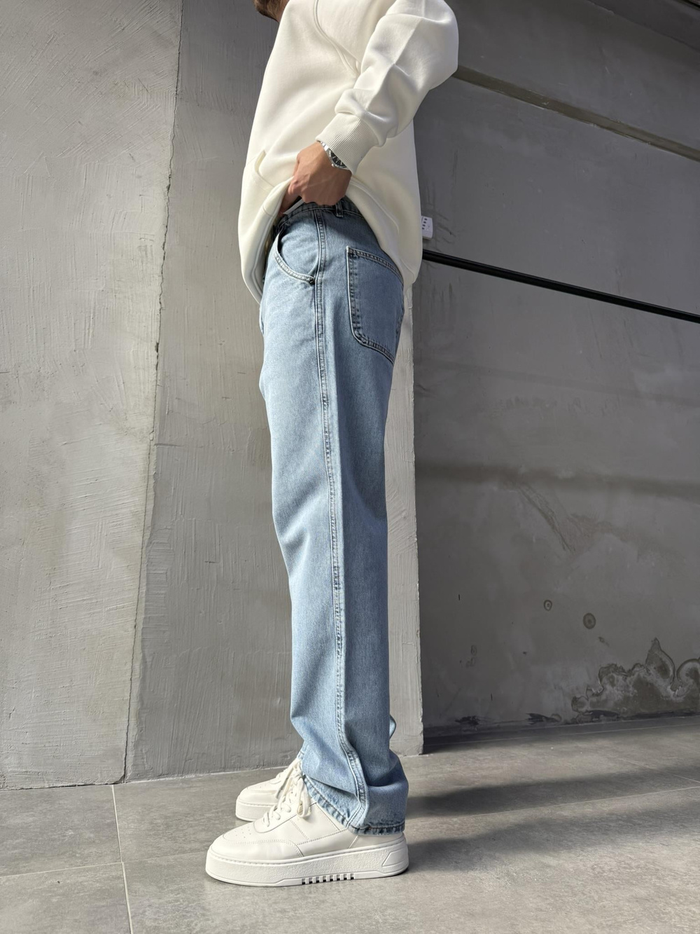 Paul K19 Geniş Cep Baggy Jean Pantolon AÇIK İNDİGO