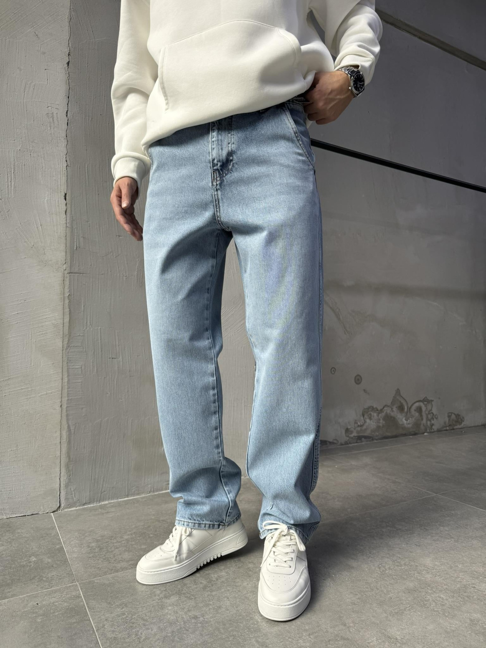 Paul K19 Geniş Cep Baggy Jean Pantolon AÇIK İNDİGO