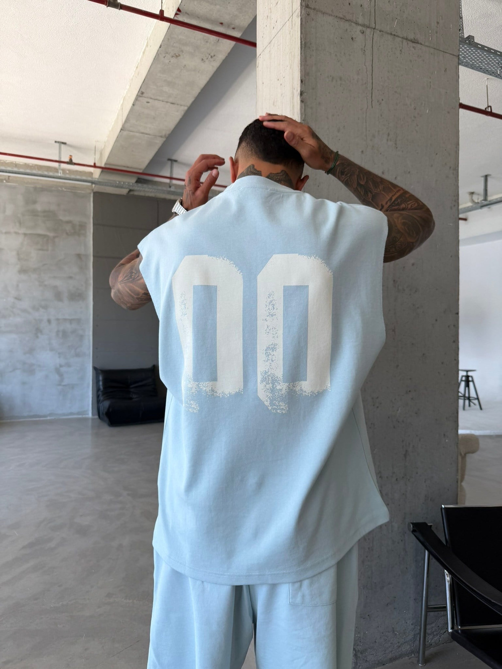 Premium 00 Esnce TM Sıfır Kol T-Shirt - Bebe Mavi