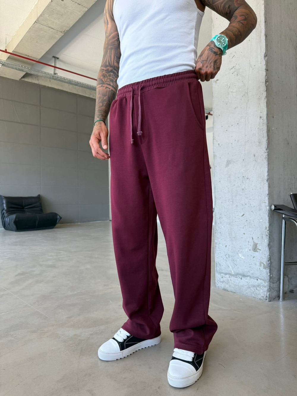 Premium Basic Baggy Eşofman - Bordo