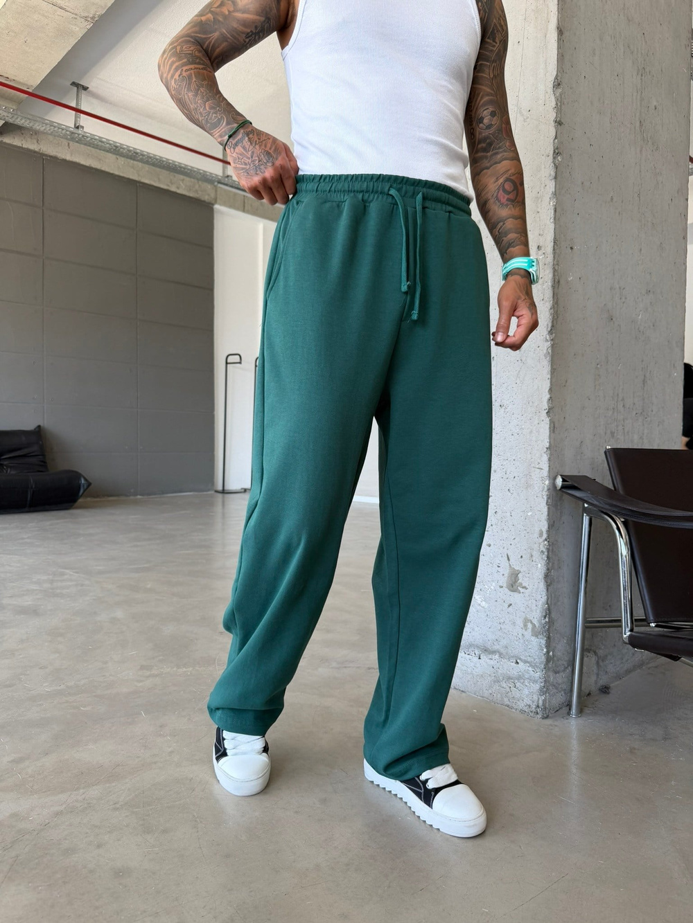 Premium Basic Baggy Eşofman - Yeşil