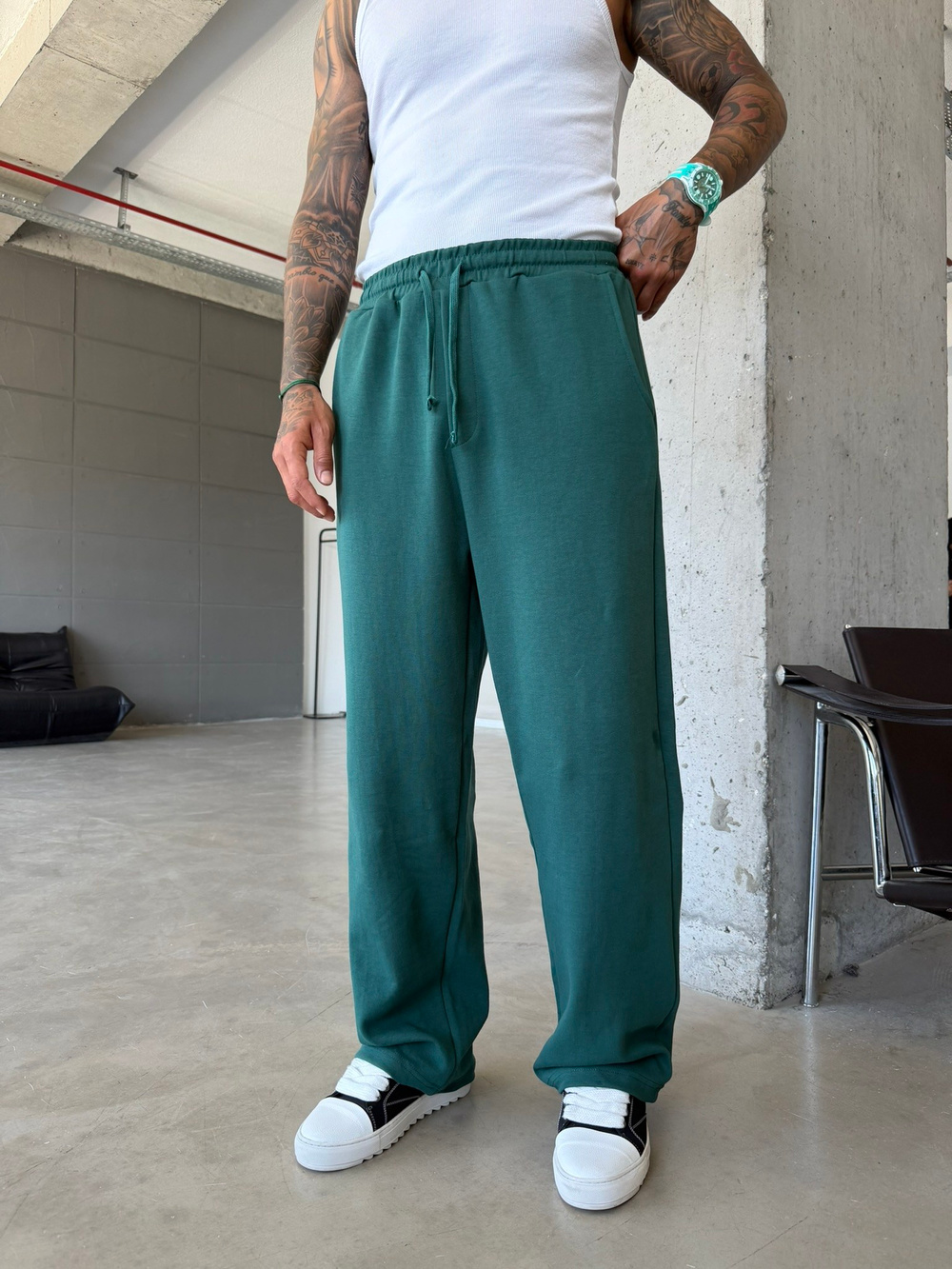 Premium Basic Baggy Eşofman - Yeşil
