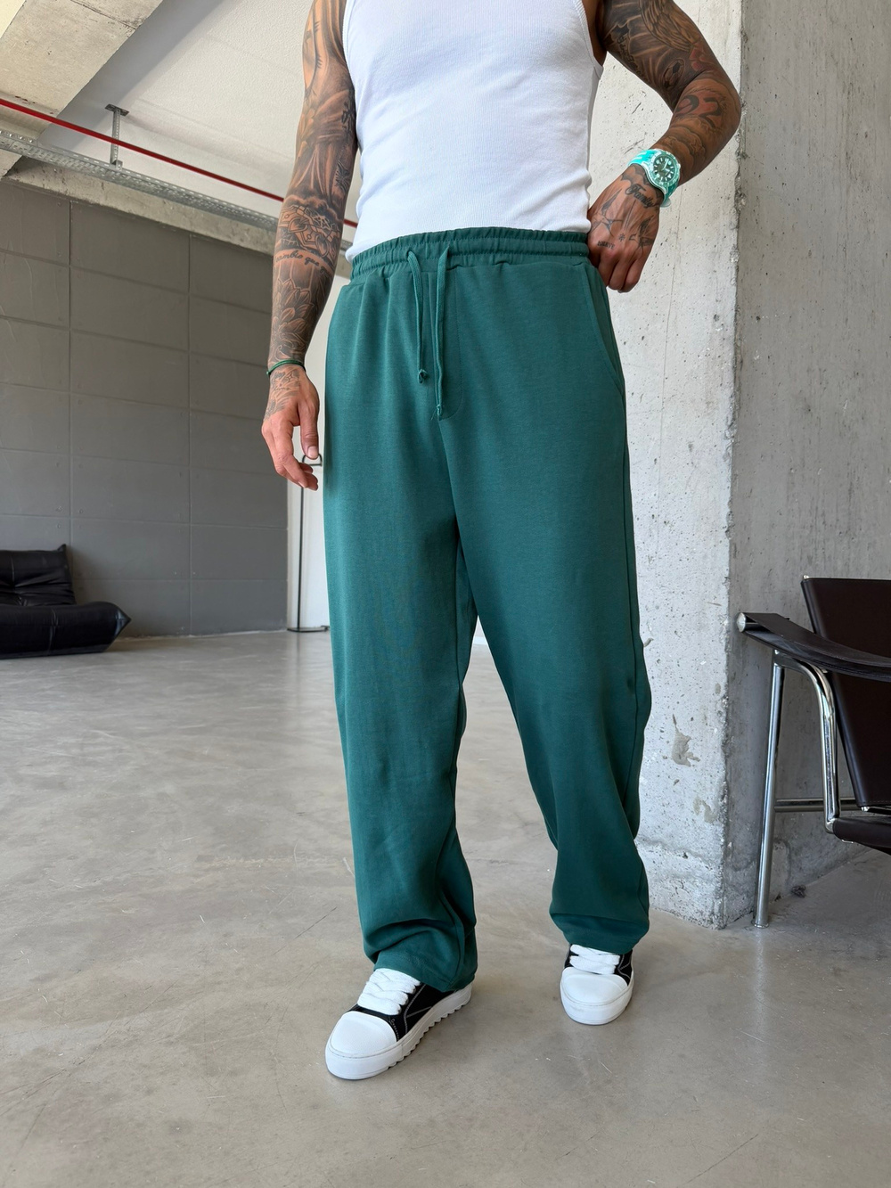 Premium Basic Baggy Eşofman - Yeşil