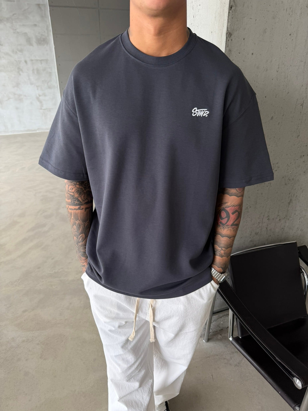 Premium Basic SW T-Shirt - Füme